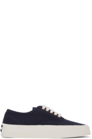 Maison Kitsuné - Baskets lacées bleu marine