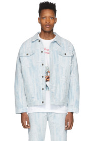 Who Decides War by MRDR BRVDO - Blouson à effet usé bleu