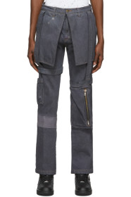 Who Decides War by MRDR BRVDO - SSENSE Exclusive Grey Kargo Pants