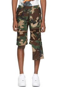 Who Decides War by MRDR BRVDO - Short cargo à motif camouflage vert