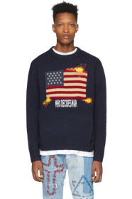 Who Decides War by MRDR BRVDO - Pull bleu marine 'Who Decides War' Flag