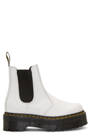 Dr. Martens - White 2976 Quad Chelsea Boots