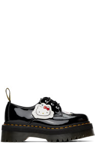 Dr. Martens - Derbys en cuir verni noirs 1461 édition Hello Kitty