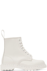 Dr. Martens - 白色 1460 Mono 踝靴