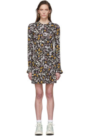 Les Reveries - Black Floral Open-Back Dress