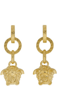 Versace - Gold Three-Ring Medusa Earrings