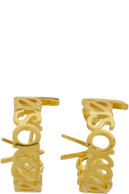 Versace - Gold Logo Small Hoop Earrings