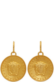 Versace - Gold Medusa Pendant Earrings