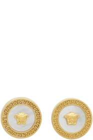 Versace - 金色 Tribute 珍珠母耳钉