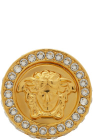 Versace - 金色 All Over Crystal 戒指