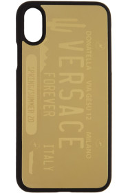 Versace - Gold License Plate Logo iPhone X/XS Case
