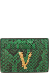 Versace - Porte-cartes vert Virtus