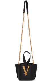 Versace - Black Mini Virtus Bucket Bag