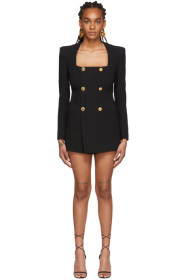Versace - Black Square Neck Dress