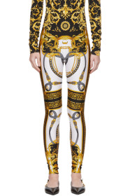 Versace - White & Black Rodeo Barocco Leggings