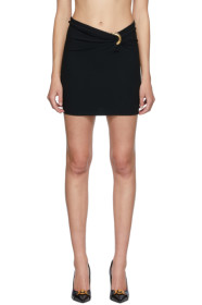Versace - Black Draped Miniskirt
