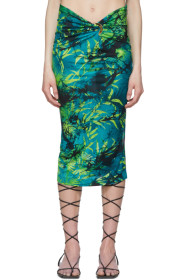 Versace - Green Jungle Print Skirt
