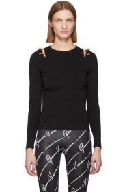 Versace - Black Safety Pin Crewneck Pullover