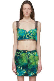 Versace - Green Jungle Print Bralette