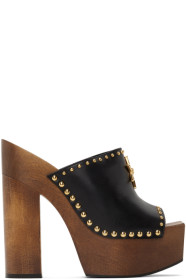 Versace - Black Medusa Western High Heel Mules
