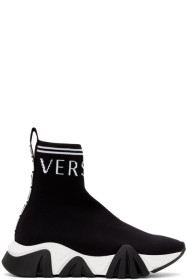Versace - Black Logo Sock Sneakers