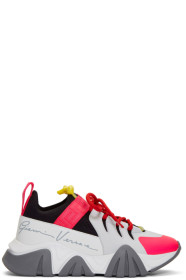 Versace - White & Pink Squalo Sneakers