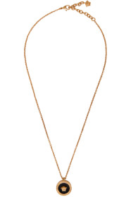 Versace - Gold & Black Resin Medusa Necklace