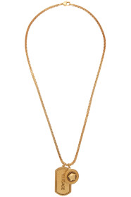 Versace - Gold Dog Tag Necklace