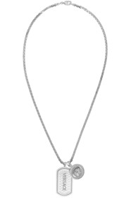 Versace - Silver Logo Dogtag Necklace