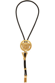 Versace - Collier noir Medusa Bolo Tie