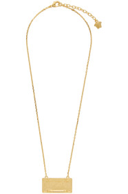Versace - Gold 'Spring/Summer 20' License Plate Necklace