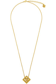 Versace - Collier doré Rhombus Pendant