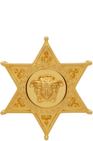 Versace - Gold Sheriff Medusa Badge Brooch