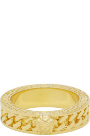 Versace - Bague dorée Chain Band