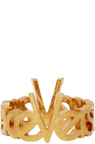Versace - Bague dorée Vintage Logo