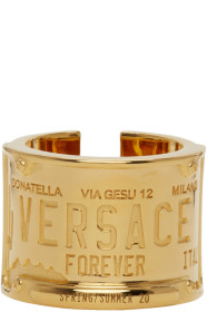 Versace - Bague dorée License Plate