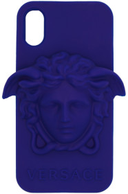 Versace - ブルー メドゥーサ iPhone X ケース