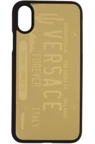 Versace - Gold License Plate Logo iPhone X/XS Phone Case