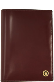 Versace - Burgundy Patent Medusa Passport Holder