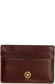 Versace - Burgundy Patent Medusa Card Holder