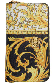 Versace - Black & Yellow Barocco Long Zip Wallet