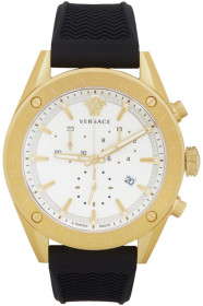 Versace - Gold & Black V-Chrono Watch