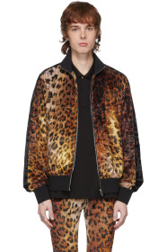 Versace - Tan Leopard Bomber Jacket