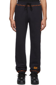 Phlemuns - Black Contrast Stitch Lounge Pants