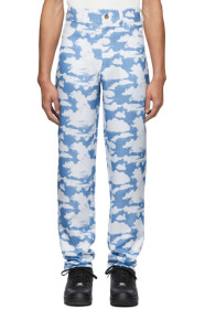 Phlemuns - Blue & White Cloud Trousers