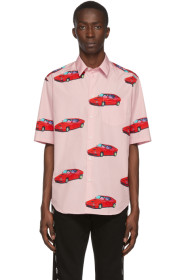 Versace - ピンク Car プリント シャツ