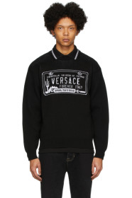 Versace - 黑色 License Plate 套头衫