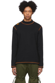 Phlemuns - Black Contrast Stitch Turtleneck