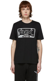 Versace - Black License Plate T-Shirt