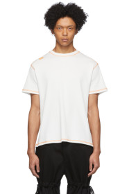 Phlemuns - White Contrast Stitch T-Shirt